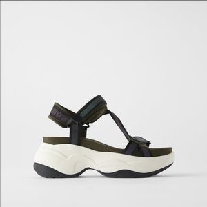 zara athletic platform sandals